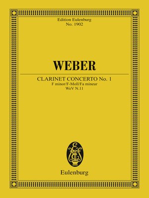 cover image of Clarinet Concerto No. 1 F minor